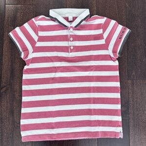 Burberry Pink and White Striped Kids Polo
